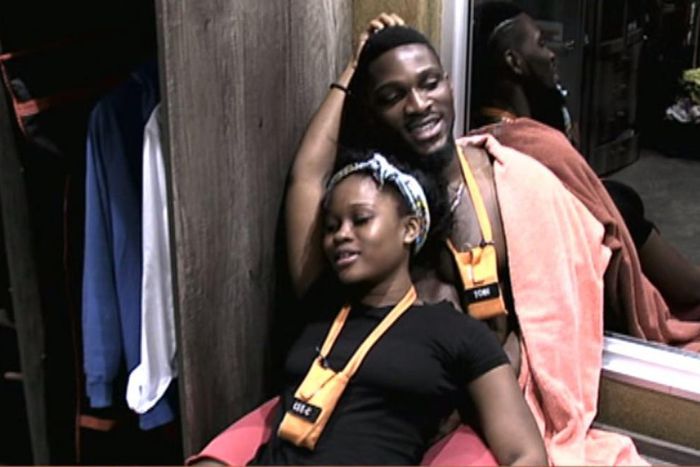 Tobi and Cee-C in  Big Brother Naija house