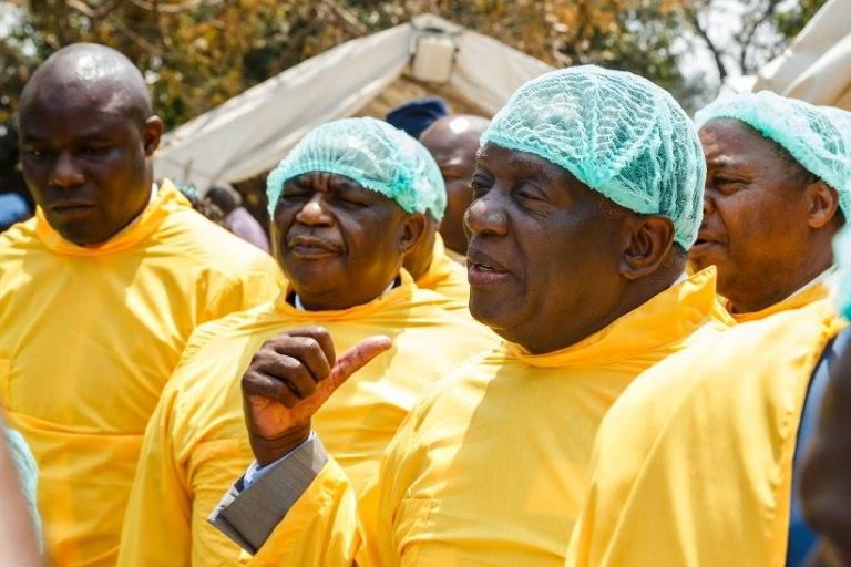 President Mnangagwa toured cholera treatment centres in Harare