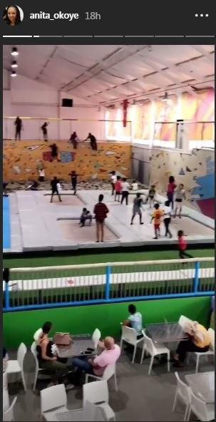 The kids having fun at Cameron's birthday