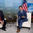 Canadian Prime Minister Justin Trudeau, right, is seeking assurances that the US won't, after signing a new NAFTA deal, turn around and hit Canada with punitive auto tariffs
