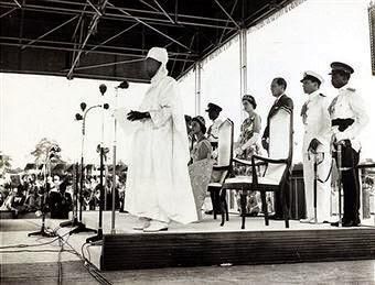 Tafawa Balewa delivering his speech (Credit - Lost Photos)
