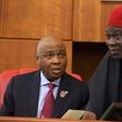 Senate President, Bukola Saraki (left) and Deputy Senate President, Ike Ekweremadu (right)