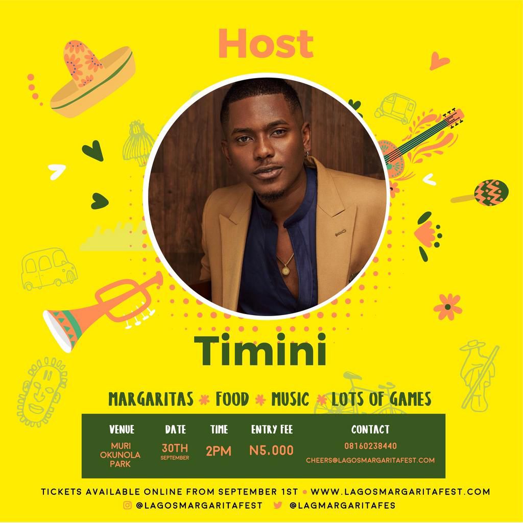 Timini Egbuson to host the exciting Lagos Margarita Festival