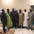 Omisore poses for pictures with APC chieftains after a meeting in Osogbo