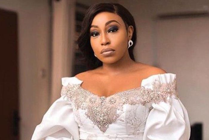 Rita Dominic looks sensational in white for Lala Akindoju and Chef Fregz nuptials