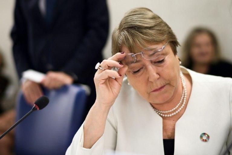 New High Commissioner for Human Rights Michelle Bachelet, pictured September 10, 2018, has pointed to "shocking reports" about migrant treatment along the Hungarian-Serbian border