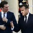 Austrian Chancellor Sebastian Kurz (L) seeks to reduce tensions between EU members that have clashed over immigration. He is seen here with French President Emmanuel Macron