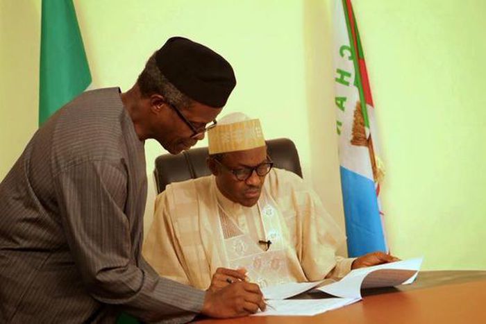 Nigerian leaders, Muhammadu Buhari and Yemi Osinbajo