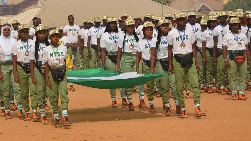 NYSC corps members on parade ground