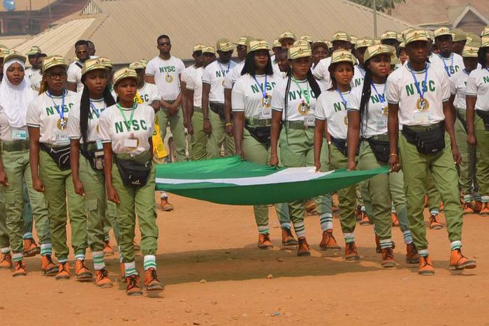 NYSC corps members on parade ground
