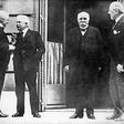 On January 18, 1919 in Paris, Britain's David Lloyd George (L), Italy's Vittorio Orlando (2nd L), France's Georges Clemenceau (2nd R) and US's Thomas Woodrow Wilson