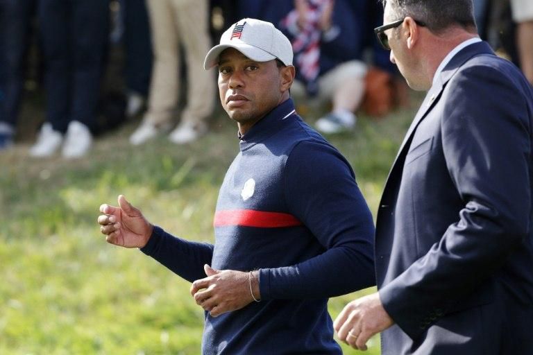Woods struggled on his Ryder Cup return, losing to Molinari and Fleetwood with 'Captain America' Reed