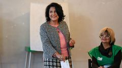 Former Georgian foreign minister and France's ambassador to Tbilisi in the early 2000s, French-born Salome Zurabishvili is supported by the ruling Georgia Dream party