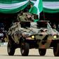 Nigeria's army, seen here parading vehicles, confirmed eight troops had been killed in a militant attack over the weekend