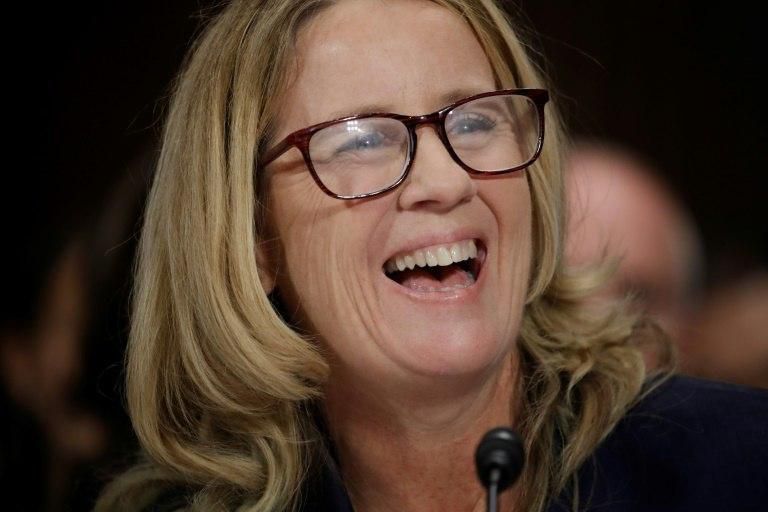 Christine Blasey Ford smiled at times during her testimony -- and appeared emotional at other times