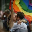 Romania's constitutional court said gay couples (pictured June 2018) have the same rights to a private life and a family life as heterosexuals and thus should benefit from legal "recognition of their rights and obligations"