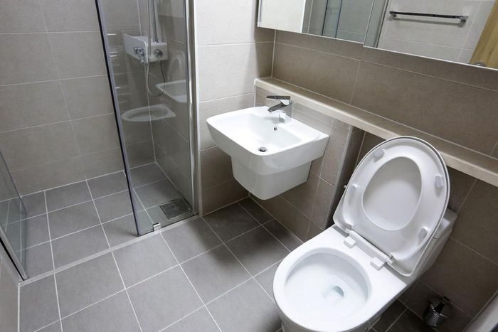 The bathrooms are simple and modern-looking, but hey, at least they're not leaking!