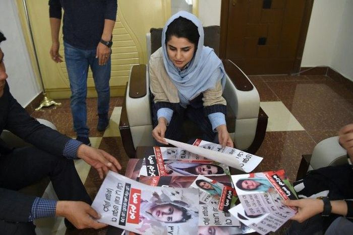 Candidates like Maryam Sama (C) face a major challenge from the old guard, who dominate the political landscape