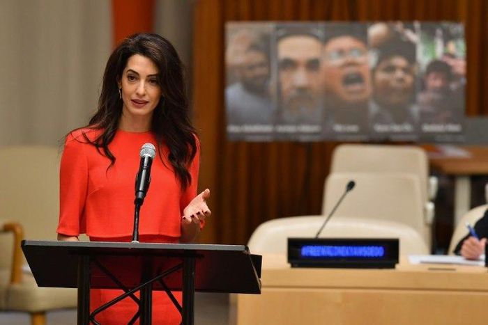 Laywer Amal Clooney is calling for the pardon of two journalists jailed in Myanmar