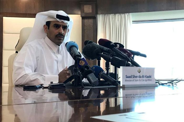 Saad Sherida Al-Kaabi, Qatari energy minister, announces during a press conference in Doha that his country will leave OPEC in January to focus on gas production