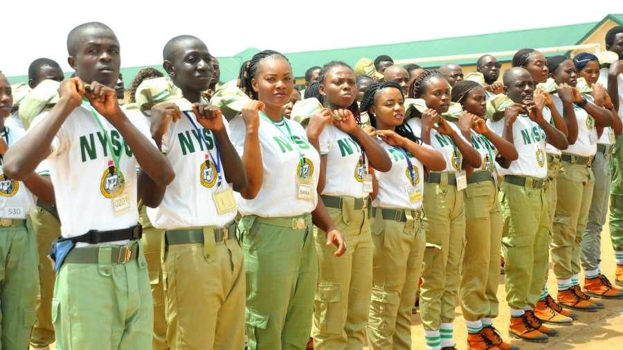 NYSC corps members on parade ground