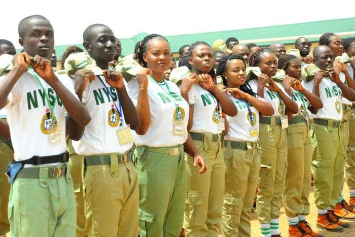 NYSC corps members on parade ground