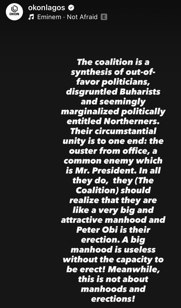 'Peter Obi Is Their Erection': Okon Lagos