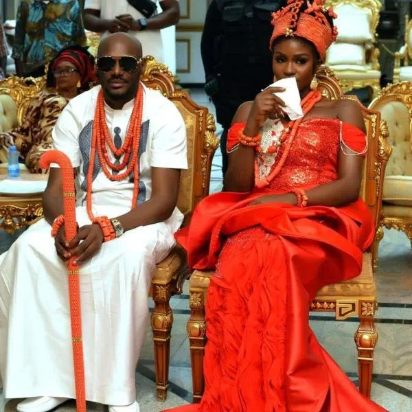Peep photos from 2Baba, Natasha Osawaru’s traditional wedding