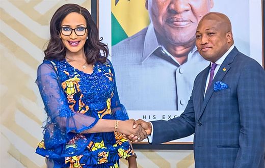 Federal Minister of State for Foreign Affairs Bianca Ojukwu and Ghana’s Foreign Affairs minister, Samuel Ablakwa