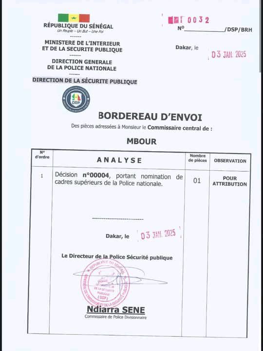 Vaste chamboulement dans les rangs de la Police nationale