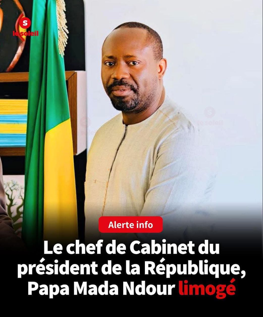 Le chef de Cabinet du Président Diomaye, Pape Mada Ndour limogé