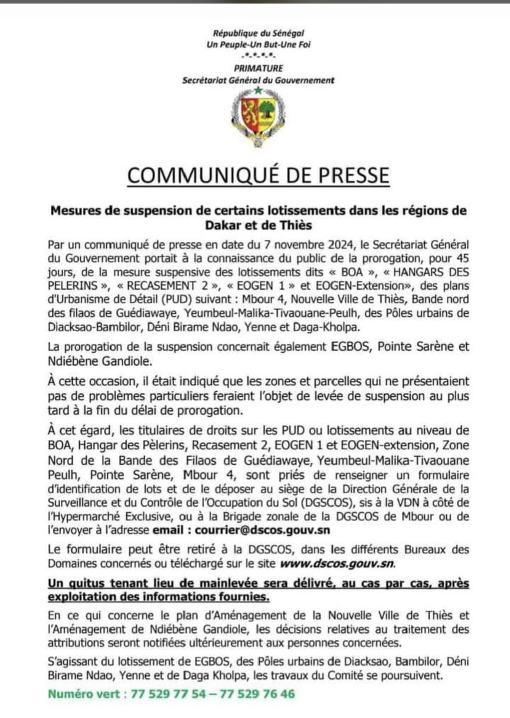 Foncier : l'Etat prend encore des nouvelles mesures