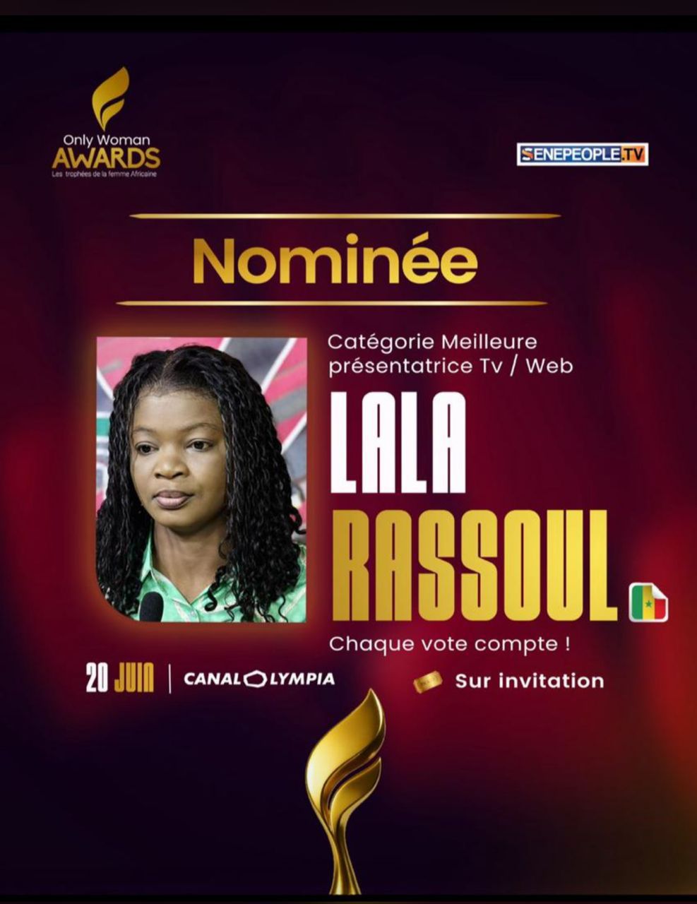 Lala Rassoul Wélé : une voix sénégalaise nominée aux Only Woman Awards
