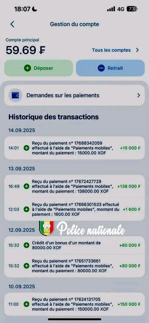 Parcelles-Assainies : Un cambrioleur perd 239 millions F CFA sur Xbet après avoir volé un compte Wave