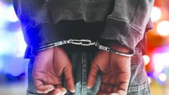 A man in handcuffs