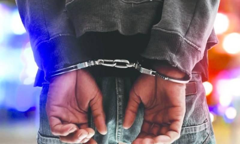 A man in handcuffs