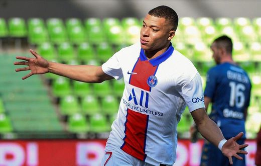 Kylian Mbappe has scored 25 Ligue 1 goals this season