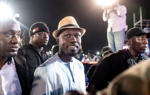 Ousmane Sonko en tournée lors de la campagne présidentielle de 2019