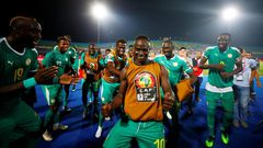 Les lions de la téranga célèbrent une victoire lors de la CAN 2019