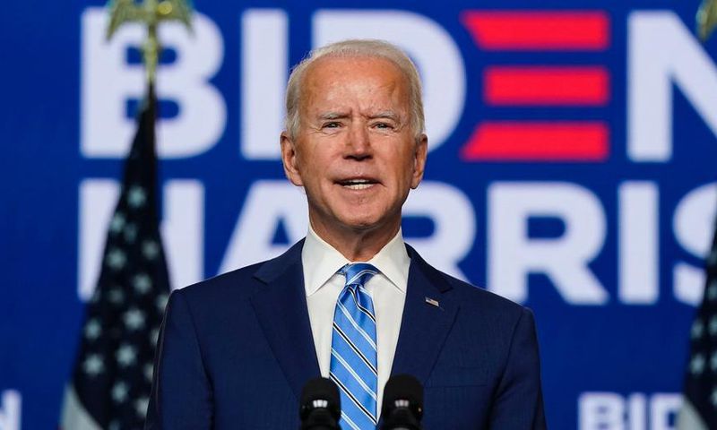 Joe Biden on November 4 in Wilmington, Delaware.