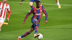 Ousmane Dembélé lors d'un match du Barça face à l'Athletic © Maxppp