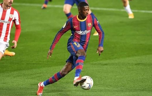 Ousmane Dembélé lors d'un match du Barça face à l'Athletic © Maxppp