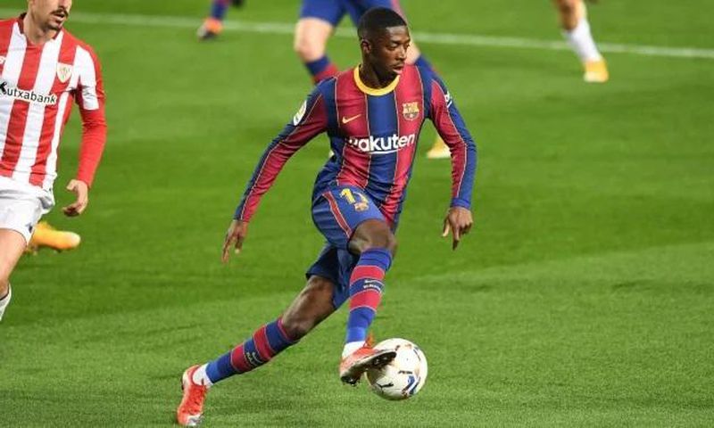 Ousmane Dembélé lors d'un match du Barça face à l'Athletic © Maxppp