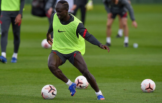 Sadio à l'entrainement