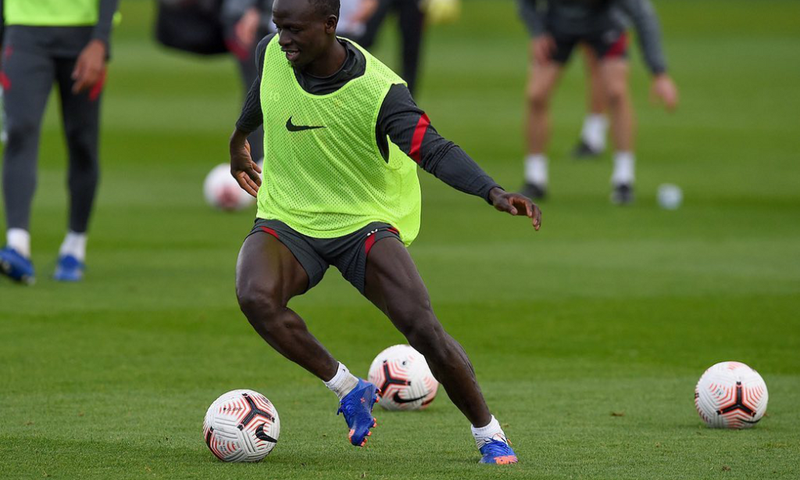 Sadio à l'entrainement