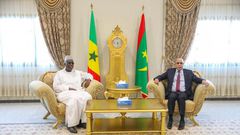 Macky Sall en compagnie de Mouhamed Ould Ch El Ghazouani en Mauritanie