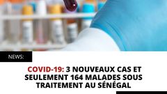 Covid-19 : 3 nouveaux cas et seulement 164 malades sous traitement au Sénégal