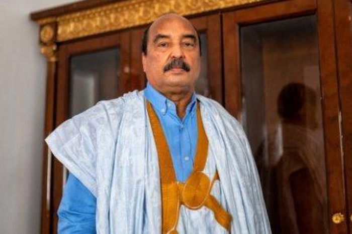 Mohamed Ould Abdelaziz, à Nouakchott, le 12 avril 2021