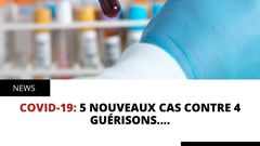 COVID 19: 5 NOUVEAUX CAS CONTRE 4 GUÉRISONS....