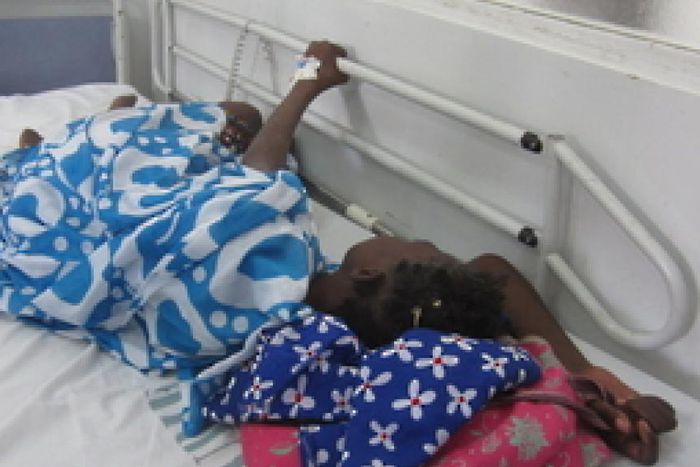 Femme malade du cancer